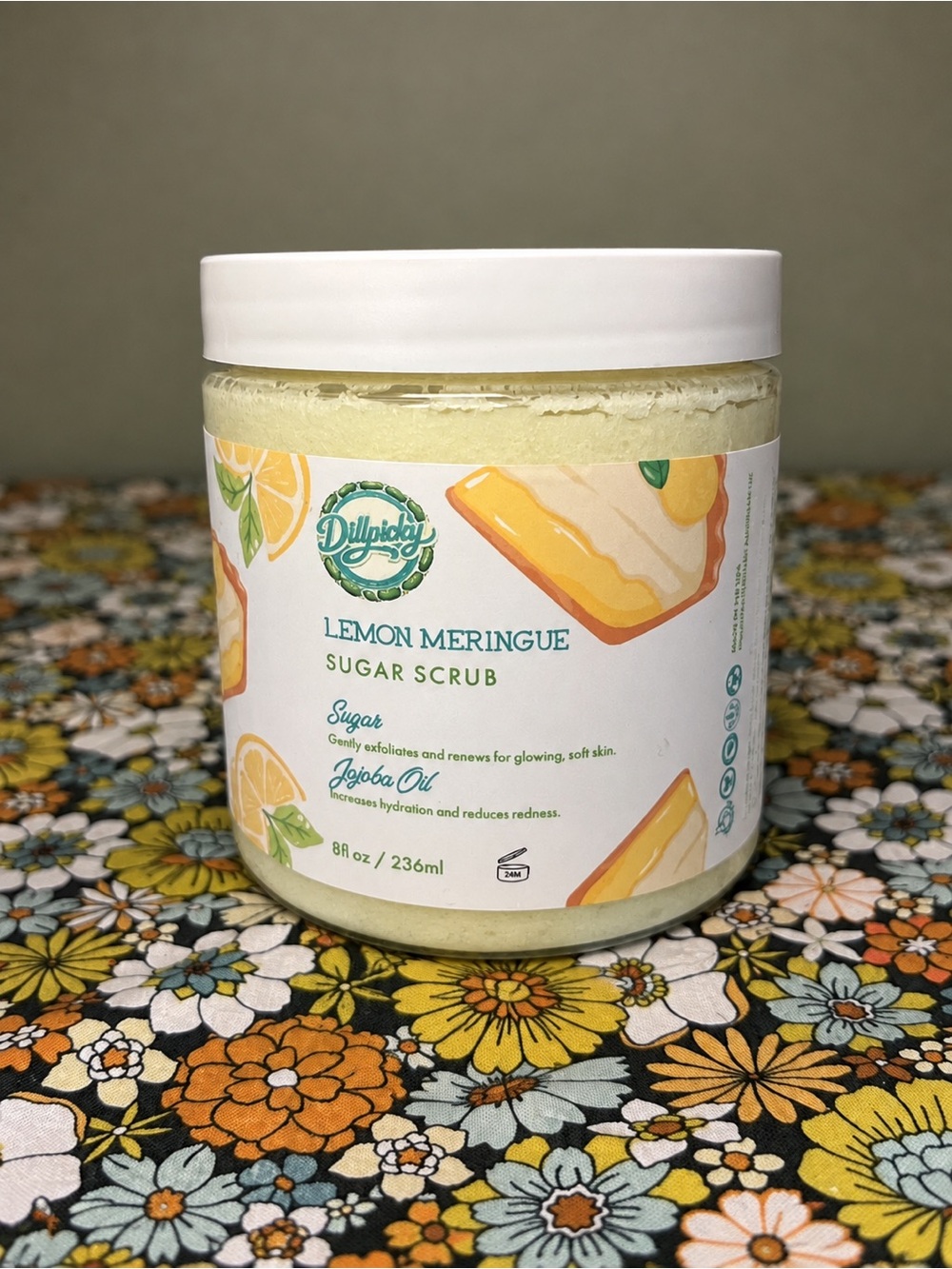 Dillpicky Lemon Meringue Sugar Scrub 8 oz